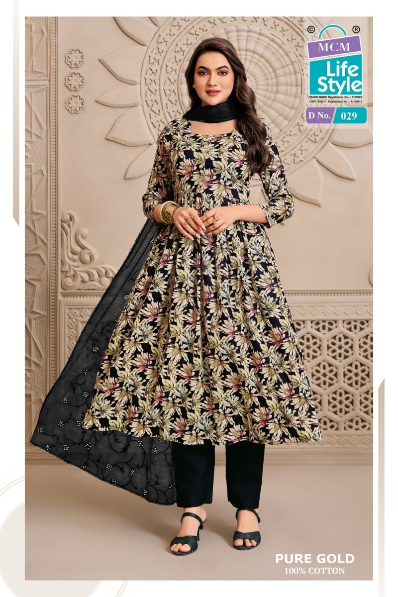 Pure Gold Vol 2 By Mcm Cotton Printed Umbrella Style Kurtis Set